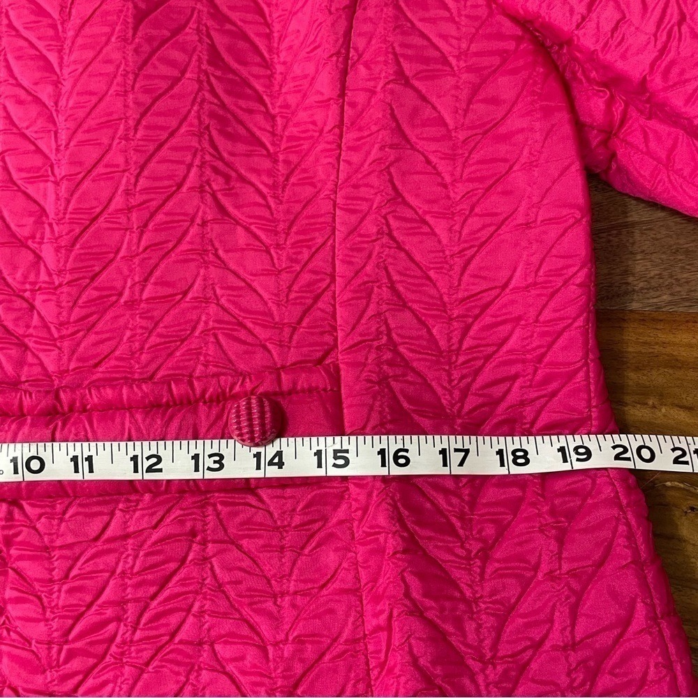 Vintage La Sport Dupont Zepel 70s All Weather Button Down Hot Pink Trench Coat‎ - Picture 11 of 16
